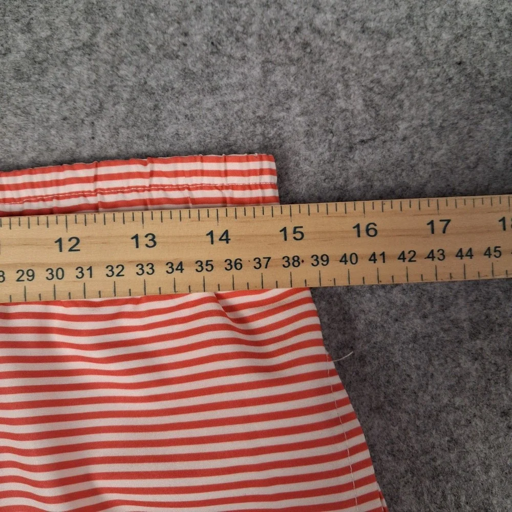 Biwisy Swim Trunks‎ Mens Size S Red Striped Elastic Waist Mesh Lined Shorts